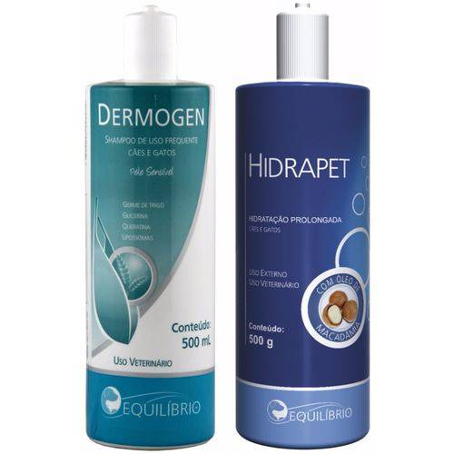 Kit Shampoo Dermogen 500ml + Hidrapet Creme Hidratante 500gr