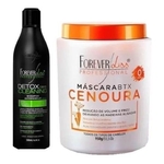 Kit Shampoo Detox 500ml + Btx Cenoura 1kg - Forever Liss