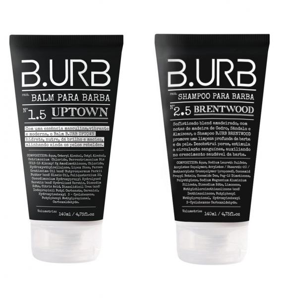 Kit - Shampoo e Balm para Barba - Black - Barba Urbana