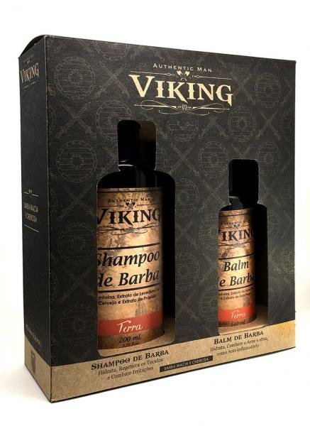 Kit Shampoo e Balm para Barba - Terra - Viking