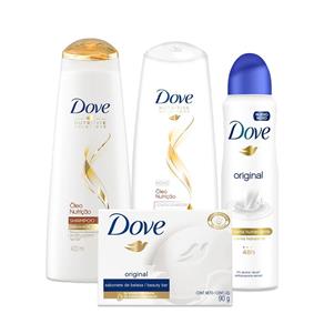 Kit Shampoo e Cond Nutr + Desodorante + Sabonete Dove