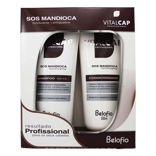 Kit Shampoo e Condicionador 500ml Vitalcap S.O.S Mandioca - Belofio