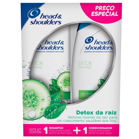 Kit Shampoo e Condicionador Anticaspa Head&shoulders Detox - 200ml