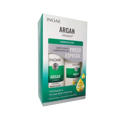 Kit Shampoo e Condicionador Argan Infusion Hidratação - Inoar