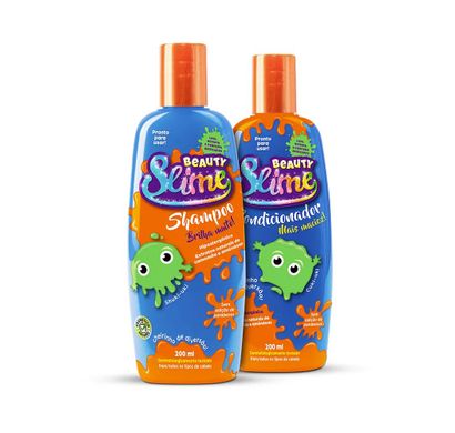 Kit Shampoo e Condicionador Azul Neon 200ml - Beauty Slime