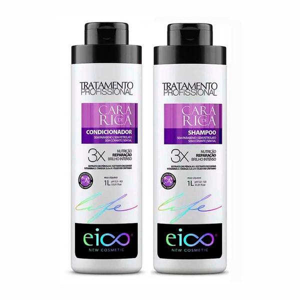Kit Shampoo e Condicionador Balsamo Cara de Rica - Eico