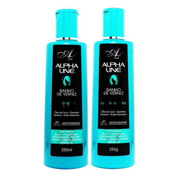 Kit Shampoo e Condicionador Banho de Verniz - Alpha Line