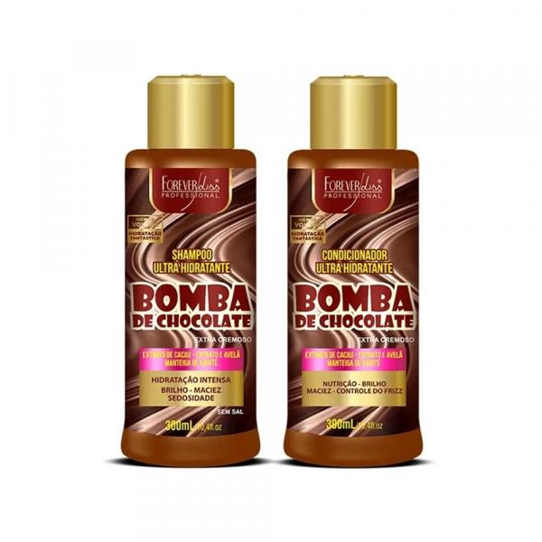 Kit Shampoo e Condicionador Bomba de Chocolate Forever Liss