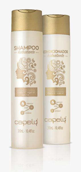 Kit Shampoo e Condicionador Capely -310 Ml Argan e Vitamina e