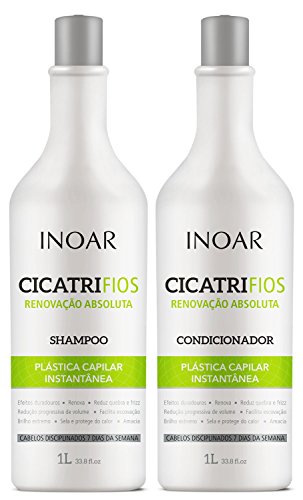 Kit Shampoo e Condicionador CicatriFios Plástica Capilar, Inoar, 1L