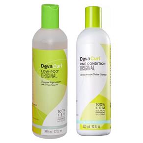 Kit Shampoo e Condicionador Deva Curl Low Poo e One Condition - 355ml