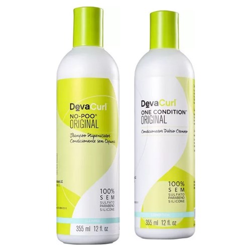 Kit Shampoo e Condicionador Deva Curl no Poo e One Condition - 355Ml