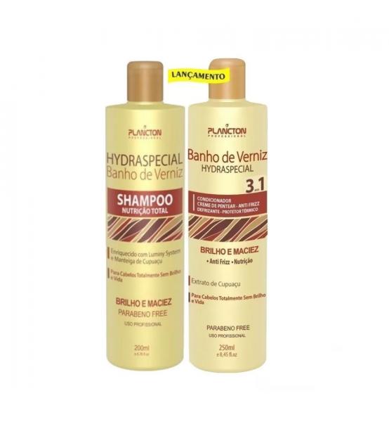 Kit Shampoo E Condicionador 3 Em 1 Banho De Verniz Plancton