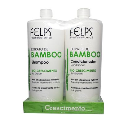 Kit Shampoo e Condicionador Extrato de Bamboo Bio Crescimento 1L - Felps