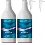 Kit Shampoo e Condicionador Extrato De Mirtilo Litro Com Válvula Lowell
