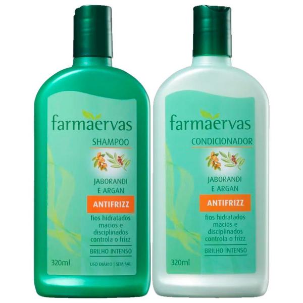 Kit Shampoo e Condicionador Farmaervas Jaborandi e Argan - 320ml