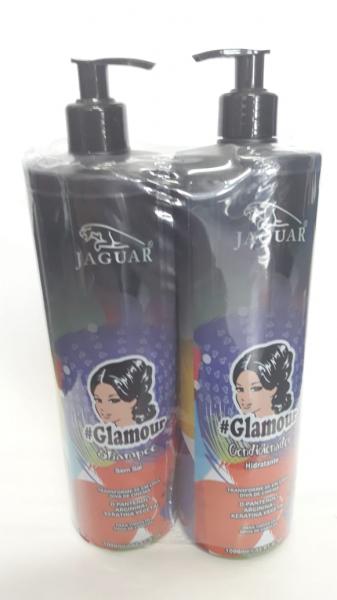 Kit Shampoo e Condicionador Glamour Sem Sal Jaguar 2x1 Litro