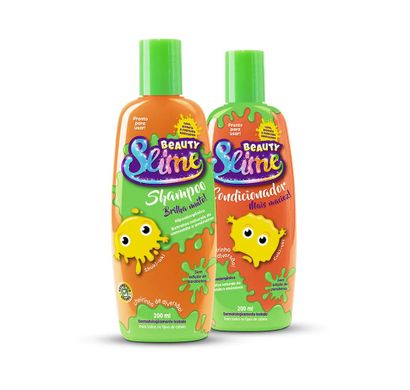 Kit Shampoo e Condicionador Laranja Neon 200ml - Beauty Slime
