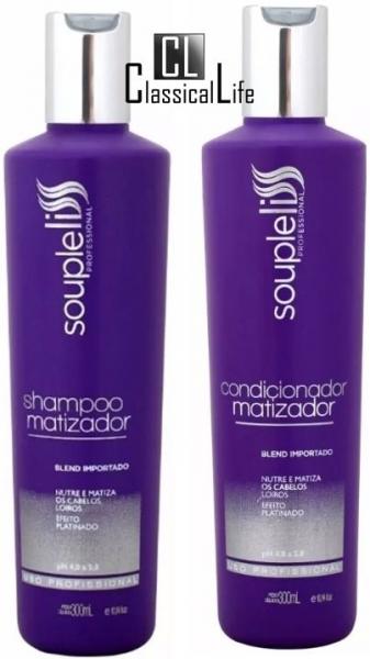 Kit Shampoo e Condicionador Matizador Souple Liss 300ml X 2