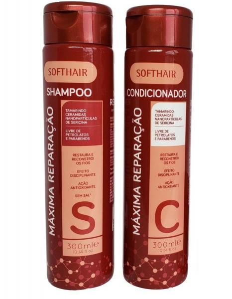 Kit Shampoo e Condicionador Máxima Reparação SoftHair - Soft Hair