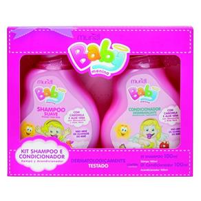 Kit Shampoo e Condicionador Muriel para Bebê Menina 100ml