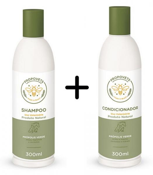 Kit Shampoo e Condicionador Natural para Cães e Gatos 300ml - Propovets