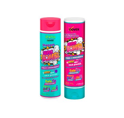 Kit Shampoo e Condicionador Novex Super Bomba 300ml - Embelleze