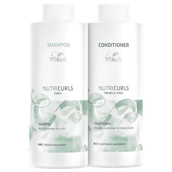 Kit Shampoo e Condicionador Nutricurls Wella Professionals 1 Litro