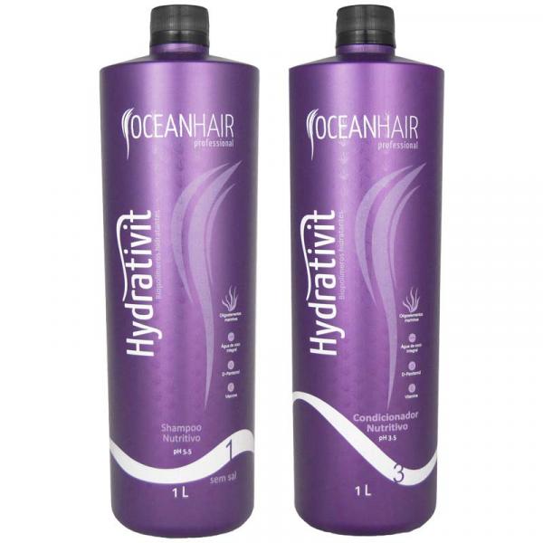 Kit Shampoo e Condicionador Nutritivo Hydrativit 2x1 Litro - Ocean Hair - Oceanhair