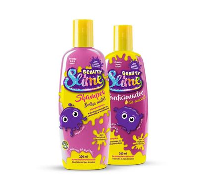 Kit Shampoo e Condicionador Pink Neon 200ml - Beauty Slime