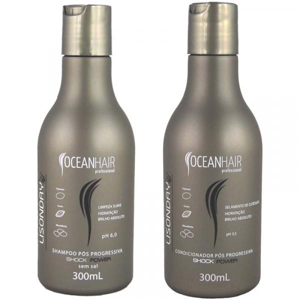 Kit Shampoo e Condicionador Pós Progressiva Lisonday Shock Power 2x300ml - Ocean Hair - Oceanhair