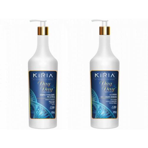 Kit Shampoo e Condicionador Pós Química Hidratante Kiria Hair Day By Day 2 Litros