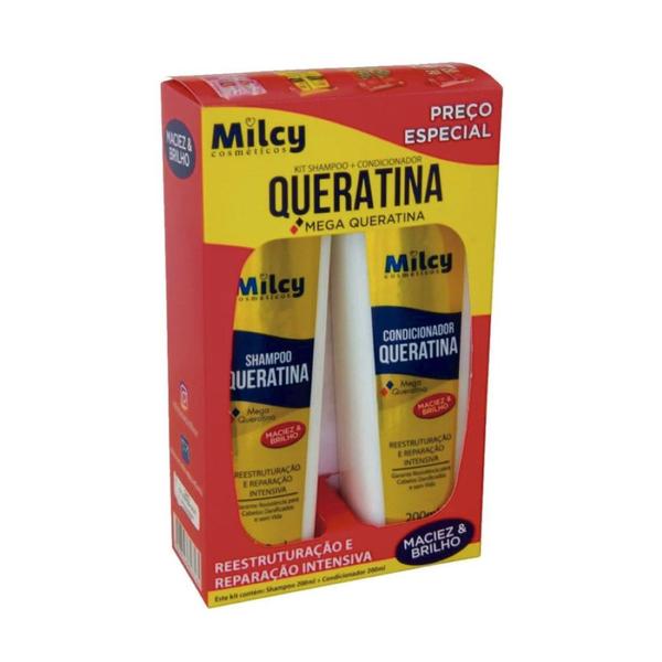 Kit Shampoo e Condicionador Queratina - Milcy