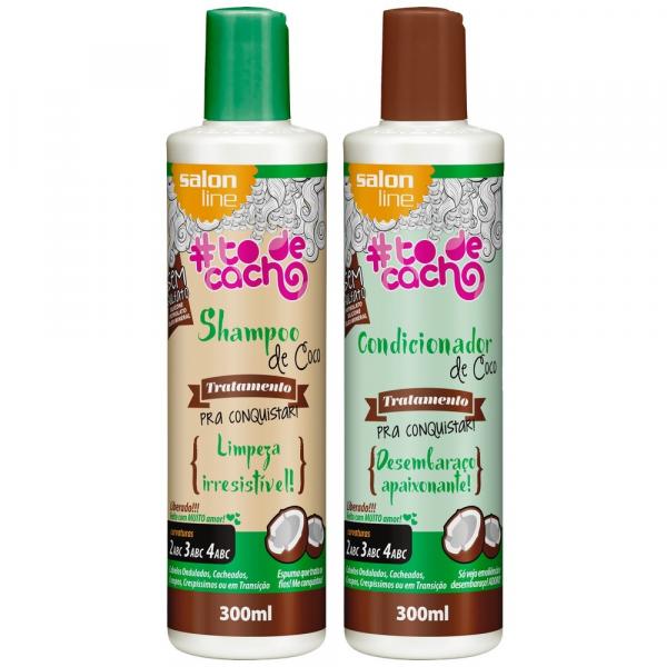 Kit Shampoo e Condicionador Salon Line ToDeCacho Tratamento Pra Conquistar de Coco - 300ml