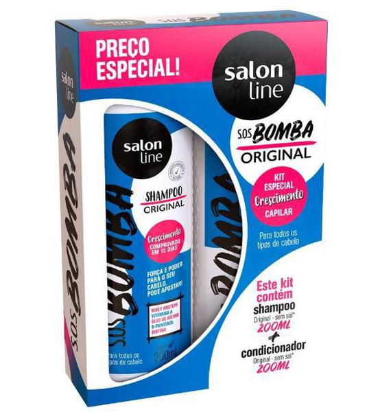 Kit Shampoo e Condicionador Sos Bomba Salon Line 200ml