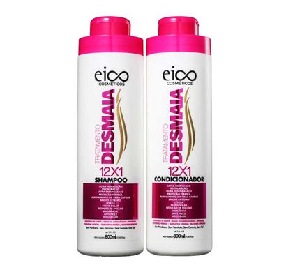 Kit Shampoo e Condicionador Tratamento Desmaia 800ml - Eico