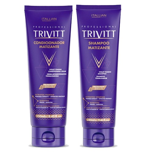 Kit Shampoo e Condicionador Trivitt Matizante Itallian Hairtech
