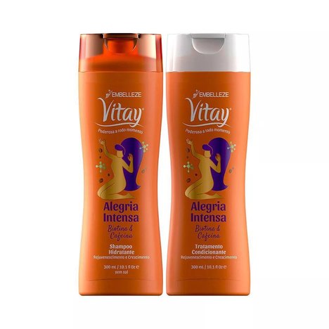 Kit Shampoo e Condicionador Vitay Alegria Intensa - 300Ml
