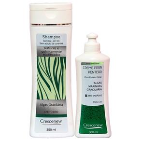 Kit Shampoo e Creme de Pentear Alga Marinha - Shampoo 350 Ml, Creme 300 Ml