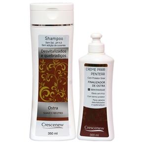 Kit Shampoo e Creme de Pentear de Ostra - Shampoo 350 Ml, Creme 300 Ml