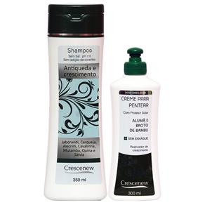 Kit Shampoo e Creme de Pentear Antiqueda de Alumã e Broto de Bambu - Shampoo 350 Ml, Creme 300 Ml