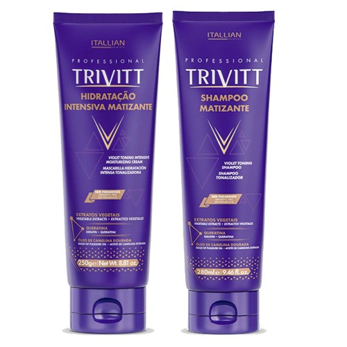 Kit Shampoo e Hidratação Trivitt Matizante Itallian Hairtech
