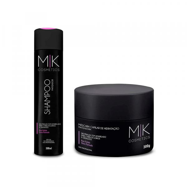 Kit Shampoo e Máscara Matizador - MK Cosmestic - Mk Cosmetics
