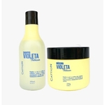 Kit Shampoo e Máscara Matizador Violeta e Nutrição para cabelos Cattion Cosméticos