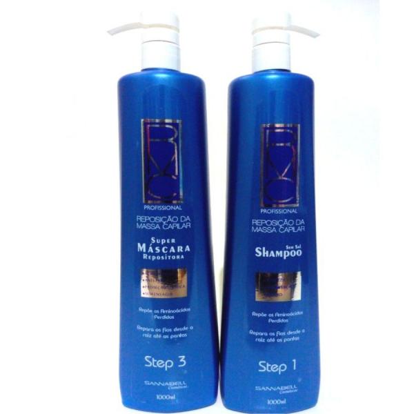 Kit Shampoo e Máscara Rmc Reposição de Massa Capilar Sannabell 2 Litro - Sannabell Cosmeticos