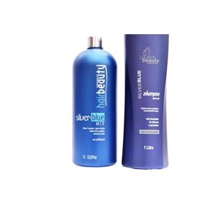 Kit Shampoo e Mix Silver Blue Hair Beauty