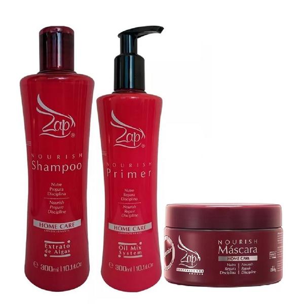 Kit Shampoo e Primer e Máscara Nourish Home Care Zap - Zap Cosméticos