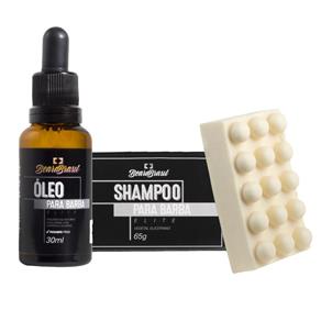 Kit Shampoo em Barra e Oleo Elite para Barba Beard Brasil
