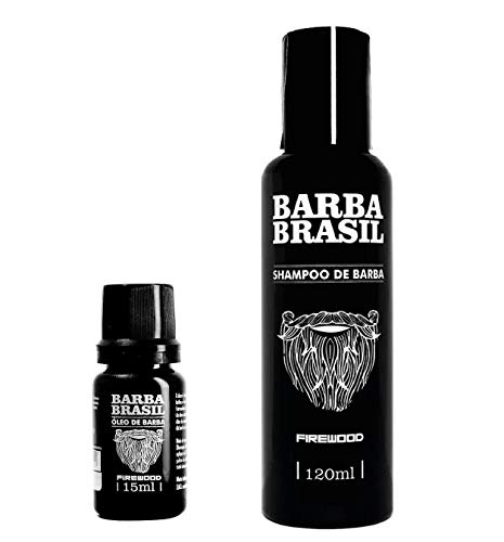 Kit- Shampoo Firewood e Óleo para Barba Lisa - Barba Brasil