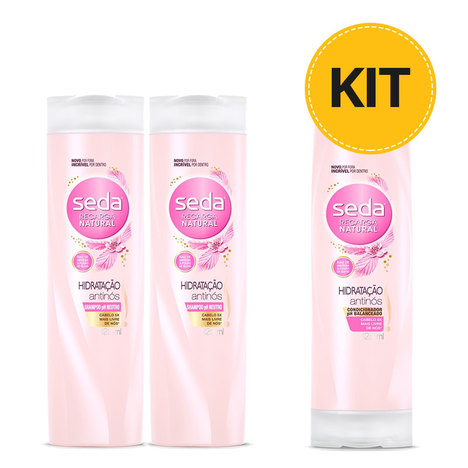 Kit 2 Shampoo Ganhe Condicionador Seda Hidratação Antinós